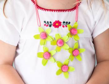 Kids Cricut Crafts: Paper Flower Necklace