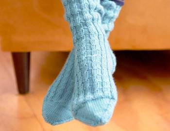 How to Knit Twisted Rib Socks
