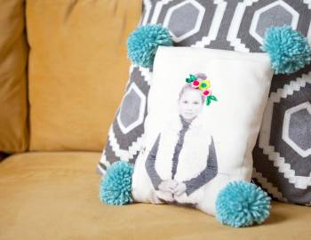 Sew Embellished Photo Pillows