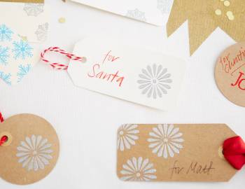 Stamped and Embossed Christmas Gift Tags