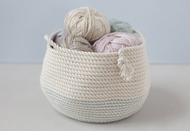This rope basket is a great home décor project or storage basket!