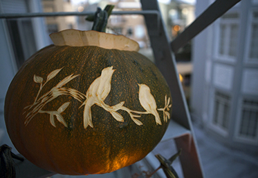 Courtney Cerruti teaches this class with techniques from printmaking to create carved pumpkin designs. You’ll have DIY Halloween ideas for silhouettes, glitter for your DIY Halloween party decorations. 
