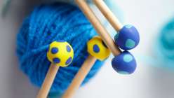 Melanie Falick shows you how to do this diy knitting needle, crafts for kids project. With a dowel rod, polymer clay and basic tools, you and your child can do this kids craft project to make handmade needles.