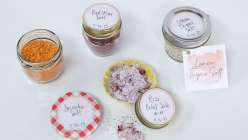Variety of infused finishing salts from Cobrina's From My Kitchen to Yours: A Month of Giftable Goods & Recipes Creativebug class