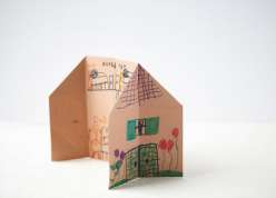 This kids craft class with Jody Alexander teaches children to draw their own house - inside and out - on the finished book, and write a story about their home. This is a great summer arts and crafts for kids project.