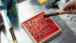 An assortment of images made in Lisa Solomon's Explorations in Encaustic class on Creativebug.