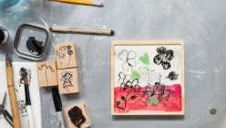An assortment of images made in Lisa Solomon's Explorations in Encaustic class on Creativebug.