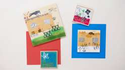 An assortment of images made in Lisa Solomon's Explorations in Encaustic class on Creativebug.