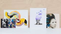 A selection of collages made in Erin Wheeler's Creativebug class Collage Homage: 15 Women Artists to Know