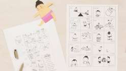 Layout dummies and sample art from Sanae Ishida's Pitch Ready Picturebook: A How-To Guide in 15 Days class on Creativebug