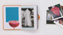 A colorful junk journal spread made by Faith Hale in her Junk Journaling Daily Practice class on Creativebug.