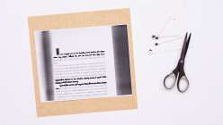 A page of redacted text made by e bond in her Drawing Disrupted: 15 Experiments class on Creativebug.