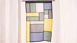 A jogakbo panel made by Mimi Shim in her Jogakbo: The Art of Korean Patchwork class on Creativebug