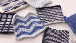 A selection of swatches from Lisa Solomon's Tunisian Crochet Daily Practice class on Creativebug