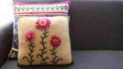 Embroidered Knit Pillow with Kristin Nicholas