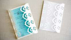 Using simple materials, you can create your very own beautiful, inexpensive wedding or bridal shower invitations using Cricut Explore. Courtney Cerruti demonstrates how to load the lace template into the Design Space,
