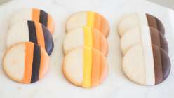 Stefanie from Wilton demonstrates two different methods for dipping cookies and pretzels: an ombre effect and a striped effect. These are great cookies and pretzels to wow guests at holidays, birthdays, Halloween and celebrations year round.