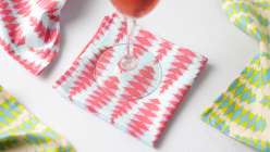 How to Sew Napkins: Liana Allday shares three different ways to make and finish cloth napkins, fringed-edge napkins, faux rolled-hem farmhouse napkins, and classic mitered corner napkins, as dinner party decor, as a gift, how select fabrics as a perfect s
